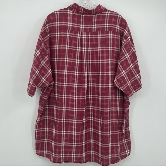 Brooks Brothers 100% Irish Linen Red Plaid Button Down Shirt - Picture 2 of 5